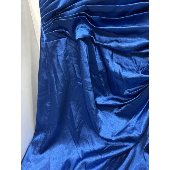 Plus Size 2X Blue Formal Evening Dress Sleeveless Gown for Weddings or Events - Picture 6 of 16